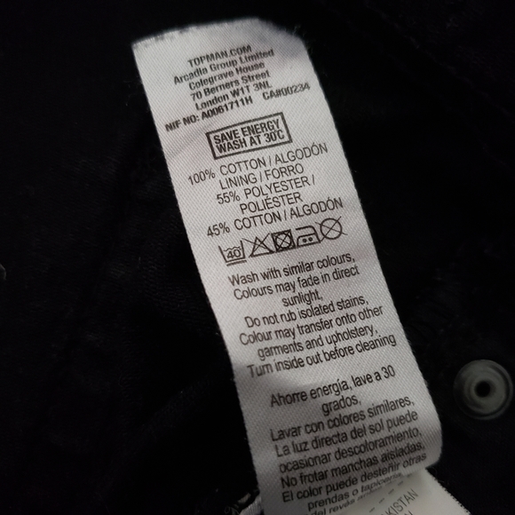 TOPMAN black regular slim jeans 30 x 30 - Picture 7 of 7